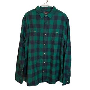 Alesbury Classic Green and Navy Buffalo Men's Shirt